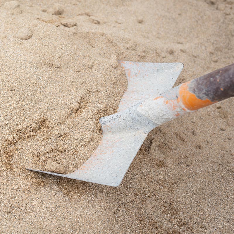 Shovel in sand